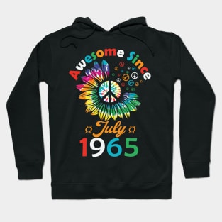 Funny Birthday Quote, Awesome Since July 1965, Retro Birthday Hoodie